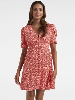 #ad Forever New Saffron Printed Mini Sun Dress Scarlet Ditsy size 6 $50.00