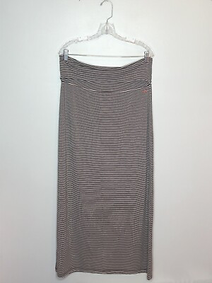 Kavu Black Gray Maxi Skirt Size XL Very Soft EUC $20.00