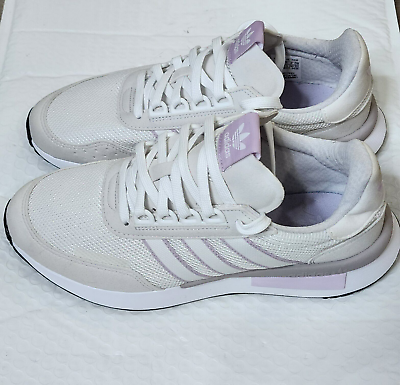 Adidas FW4814 Retroset Womens Sneakers Shoes Casual White Purple Sz 9 $62.95