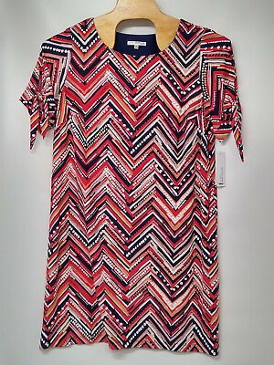#ad Studio One Dress Women#x27;s size 2X Multicolored Textured Geometric print NWT $24.50
