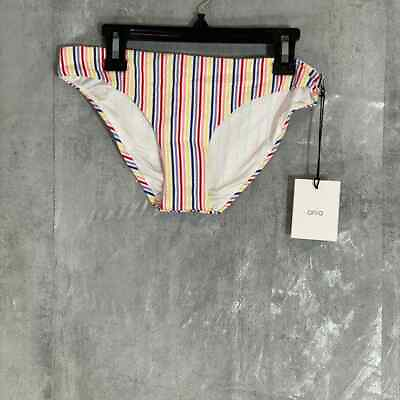 #ad ONIA Multicolor Striped Lily Hipster Full Coverage Bikini Bottoms SZ S $50.00