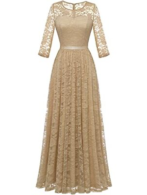 #ad Wedtrend Champagne Formal Gowns and Evening Party Dresses Floor Length Long $46.99