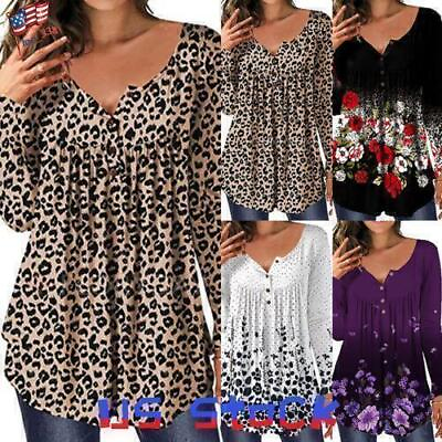 #ad #ad Boho Women Floral Long Sleeve Tunic Top Ladies Casual Loose Blouse Party T Shirt $17.59