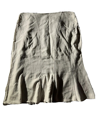 #ad #ad Courtenay Size 6 Skirt Length 24” Poly Rayon Spandex Cream Zipper #ST1 $10.00