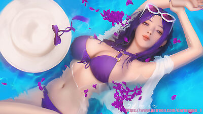 #ad Anime girls bikini big league of Playmat Game Mat Desk $36.99
