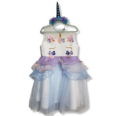 Girls Size 8 10 Unicorn Princess Costume Dress for Halloween or Birthday Party $24.00