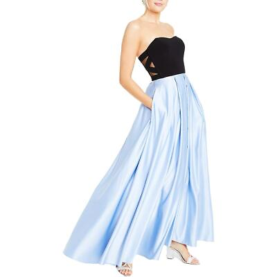 Blondie Nites Womens Strapless Long Prom Evening Dress Gown Juniors BHFO 7319 $18.99