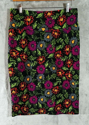 Lularoe Cassie Pencil Skirt Womens Large L Floral Pattern Pull On $9.95