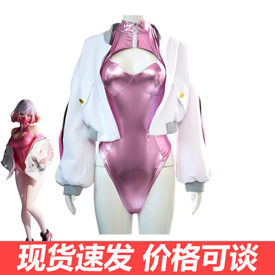 Girl Luna Pink Cosplay Sexy Rabbit Girl PU Backless Bodysuit Jacket Halloween $45.56