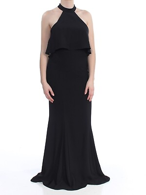 #ad Xscape Womens Crepe Halter Evening Dress Size 8 Orig $269.00 $59.99