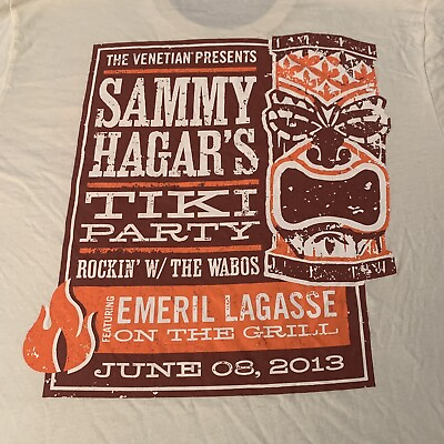 #ad Sammy Hagar’s Tiki Party Vegas 2013 T Shirt Size L Large Venetian Emeril LaGasse $47.67