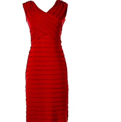 #ad Adriana Papell Women#x27;s Size 8 Red Cocktail Dress $27.97