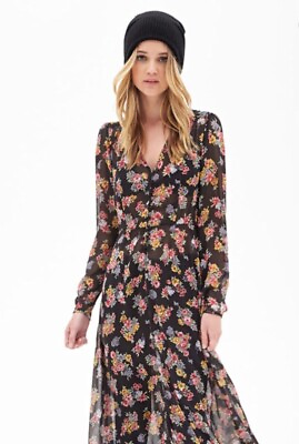 #ad #ad Forever 21 Floral Maxi Dress S $25.00