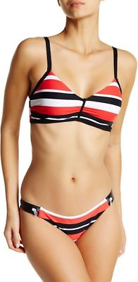 #ad $72 Seafolly Walk The Line Brazilian Bikini Bottoms Chilli Red ONLY USA Size 10 $23.98