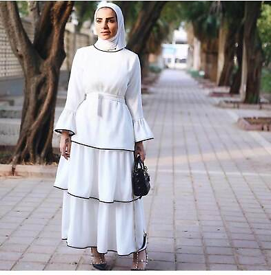 #ad Fashion Muslim Dress Women Dubai Abaya Islamic Moroccan Kaftan Long Maxi Dresses $39.00