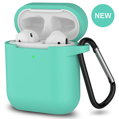 For Apple AirPods Case 1 2 Silicone Protector Shockproof Full Cover Keychain $2.95