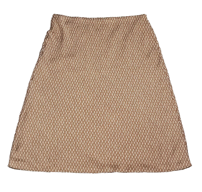 #ad Nordstrom Rack Women Large Brown Beige A line Skirt Polka Dot Below Knee Length $16.99