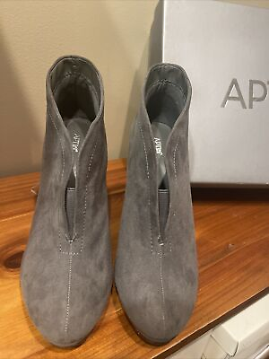 #ad Brand New in Box Gray Booties Size 7 1 2 $29.00