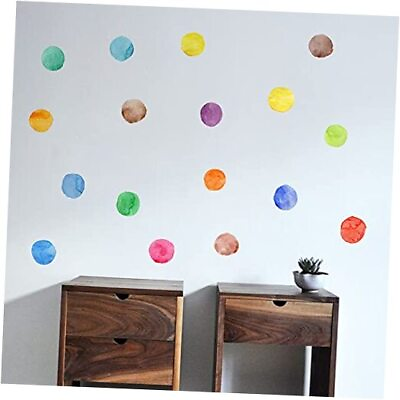 #ad 87Pcs DIY Boho Polka Dots Wall Decals Peel and Stick 18 Sheets Colorful Dots $37.38