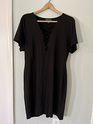 Forever 21 Plus Women’s Sheath Dress Size 3X Black $12.95