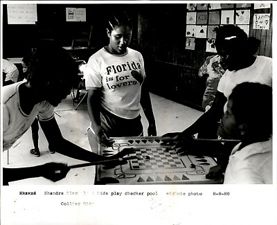 LG925 1980 Original Bob Eighmie Photo CHECKER POOL Collier City Black Teens Play $20.00