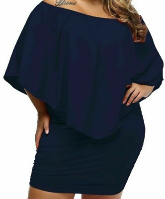 #ad Plus Size Blue Sexy Cocktail Dress Multi style 3 in 1 Size: US 18 20 XXL $38.88