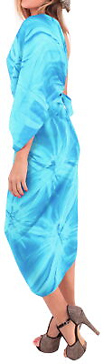 #ad LA LEELA Womens Swimsuit Cover Up Beach Sarongs Plus Size 78quot;x43quot; Turquoise O679 $20.24