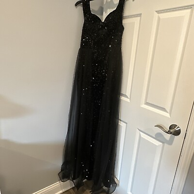 #ad Black Sequin Dress $80.00
