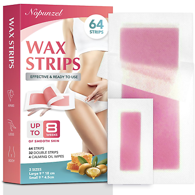 #ad Wax Strips 64 Counts for Hair Removal Bikini Wax Brazilian Waxing 64 Count $28.99