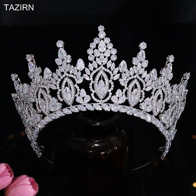 #ad Luxury Wedding Bridal Crowns Bride Tiaras Western Prom Party Hair Accessories $210.41