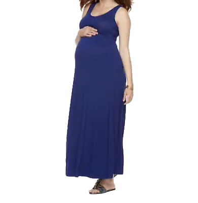 #ad Maternity Maxi Dress XS A Glow NEW Full Length Long Purple Gown 0 X SMALL Kohls $13.99