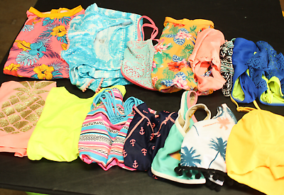 Girls Bathing Suits Size 7 8 10 12 Beach Wear Cover Ups Lot of 15 $17.00