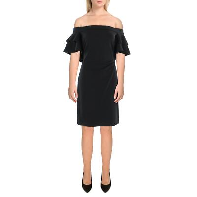 #ad Lauren Ralph Lauren Womens Veroda Black Cocktail and Party Dress 10 BHFO 2107 $19.99