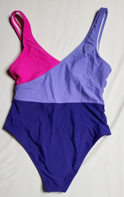 #ad Womens One Piece Swimsuit Size Medium Cheeky $3.99