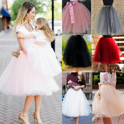 #ad Women Girls Princess Ballet Tulle Tutu Skirt Wedding Prom Rockabilly Mini Dress $24.99