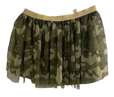 #ad Justice Girls Skirt Camouflage Built In Shorts Elastic Waistband Tulle Size 14 $15.99