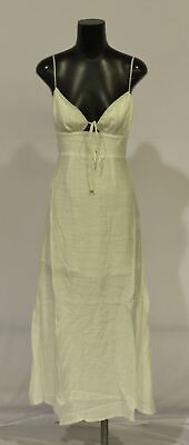 Here Comes The Sun Women#x27;s Sleeveless Light Maxi Dress MP7 White Small NWT $16.19