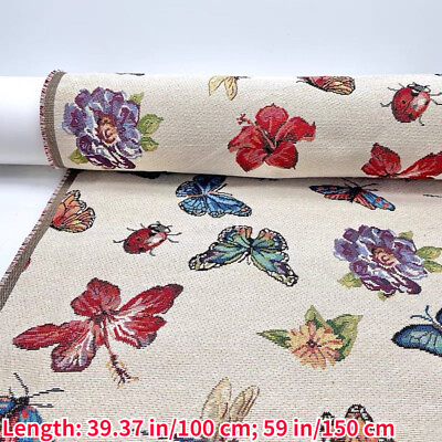 #ad Colorfull Butterfly Jacquard Fabric DIY Skirt Coat Clothes Craft Sewing Material $40.15