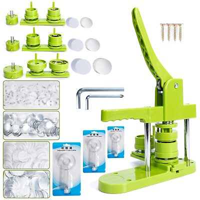 #ad Pin Maker Button Maker Machine Multiple Sizes 11.252.25 inch DIY Push Pull ... $116.65