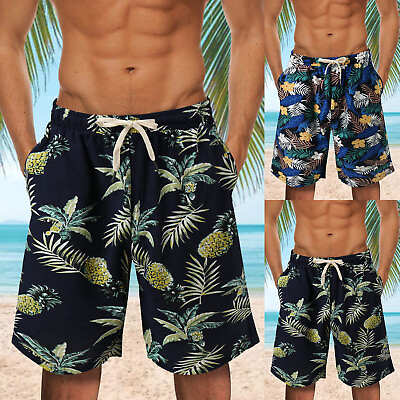 #ad Men#x27;s Cargo Pocket Swim Trunks Swimming Shorts Suit Beach Surf Board Swimwear $13.99