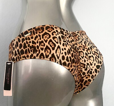 Victorias Secret Nwt Leopard Ruched Back Sexy Cheeky Swim Bikini Bottom $19.99