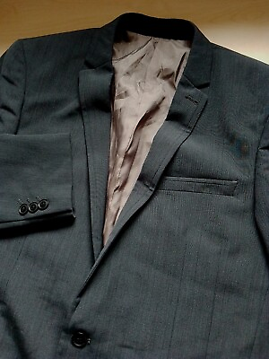 #ad Next Suit Jacket Slim Fit Grey Size 42 R GBP 12.99