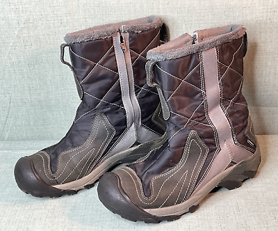 #ad Keen Womens Boots Size 7.5 Betty II Black Waterproof Warm Snow Side Zip $36.00