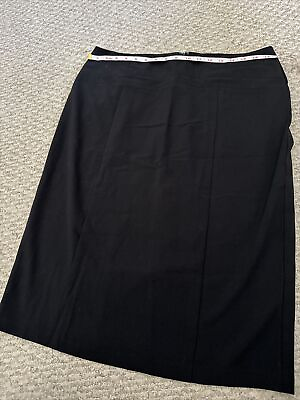 #ad 7th Avenue Suiting Black Skirt Business 14 $19.99