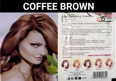 #ad COFFEE BROWN HERBAL HAIR DYE SHAMPOO COLOR GRAY HAIR DIY LONG LASTING COLORS $29.99