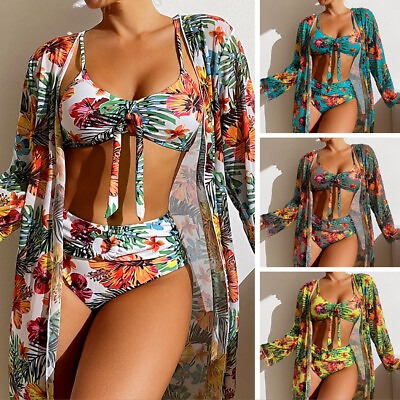 #ad #ad Womens Bikini Set Push Up Padded Bra Swimsuit Swimwear Beachwear Bathing Suit $21.89