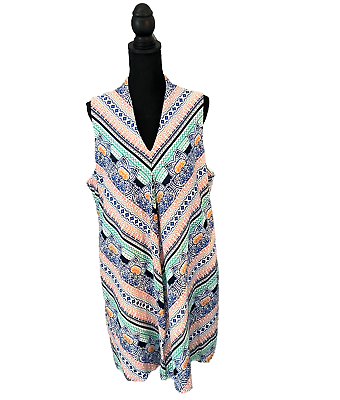 #ad Tommy Bahama Linen Shift Dress XL Grand Isle Resort Tropical Pockets Lined $83.00