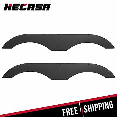 HECASA 2 Tandem Pair Black Trailer Fender Skirt For RVs Campers And Trailers Set $82.99