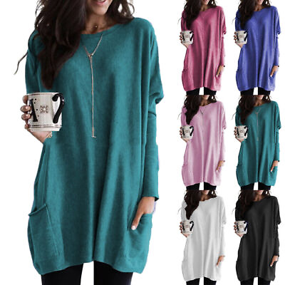 Plus Size Womens Baggy Tunic Tops Ladies Long Sleeve Pullover T Shirts Blouse $14.53