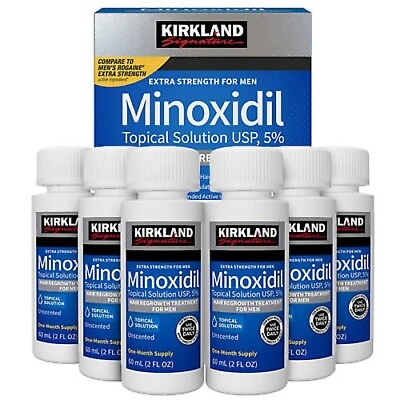 #ad Kirkland Minoxidil 5% Extra Strength Men Hair Growth Solution 6 month supply $28.94